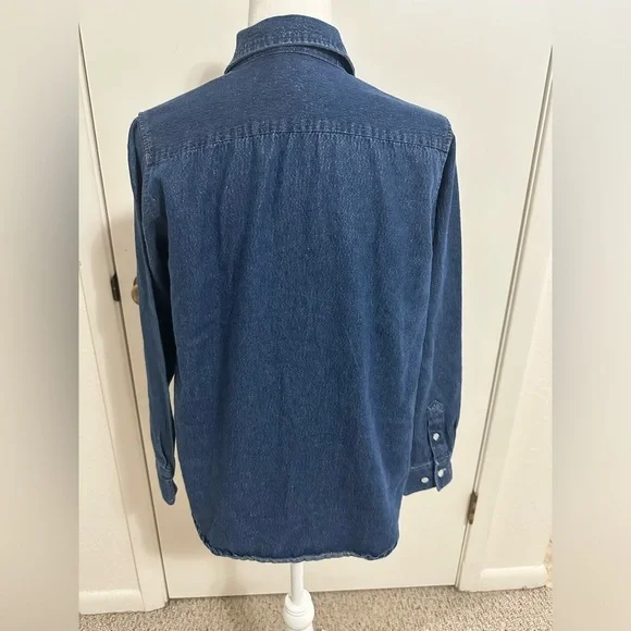 Vintage Tis The Season Mickey Mouse Shimmery Button Down Shirt Size Small - Picture 4 of 10